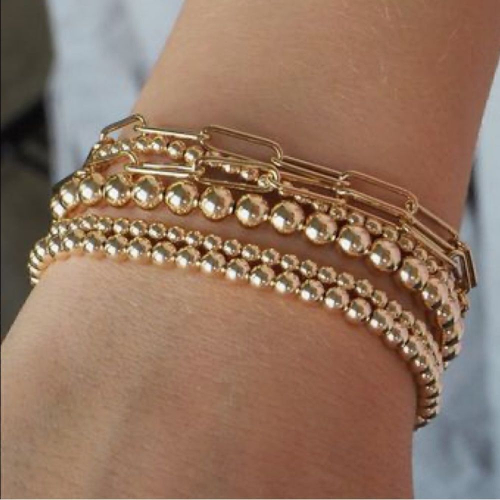 Gold beaded bracelet